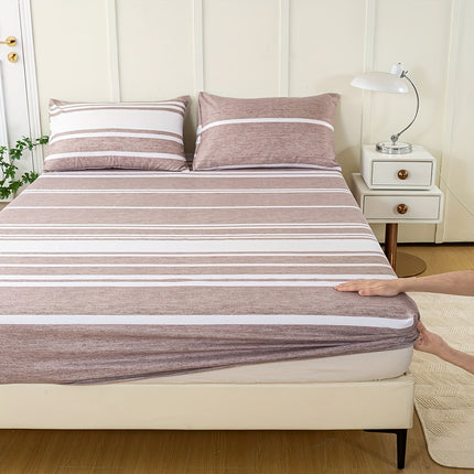 Striped Print Bedding Set - Soft, Comfortable All-Season Set