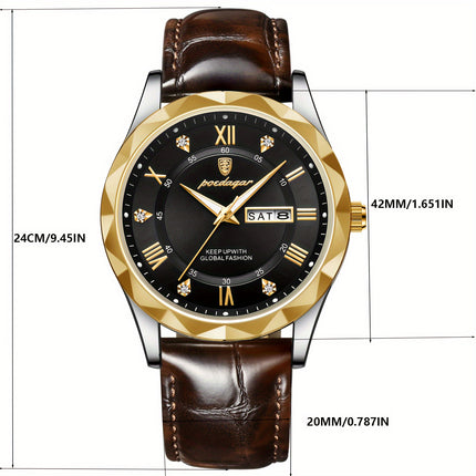 Casual Luminous Dual Calendar Quartz Watch