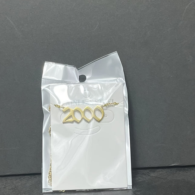 Custom Birth Year Stainless Steel Necklace