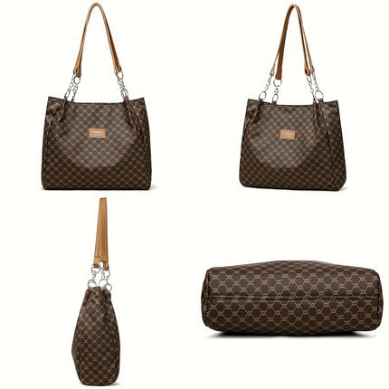 Chic Faux Leather Tote Bag – Spacious & Stylish - Monti Bargains