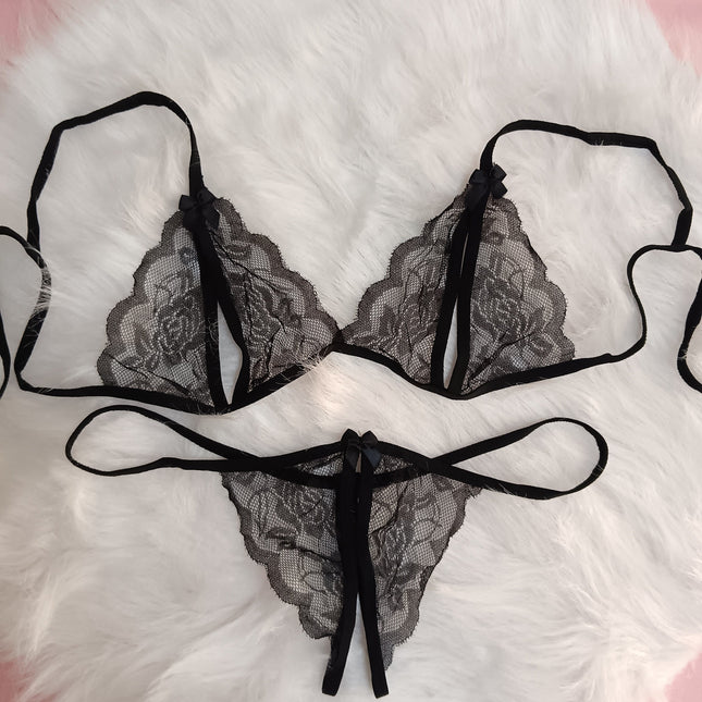 Sheer Tulle Erotic Lingerie Set