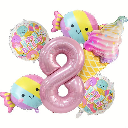 Birthday Party Decorations 81.28 cm Pink Number Balloons