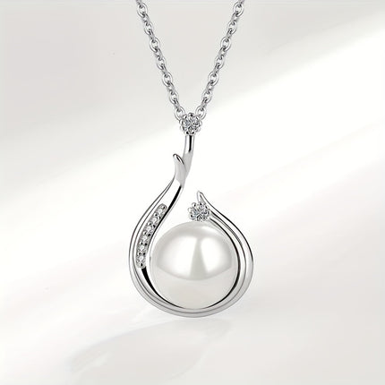 Elegant Pearl Necklace & Earrings Set