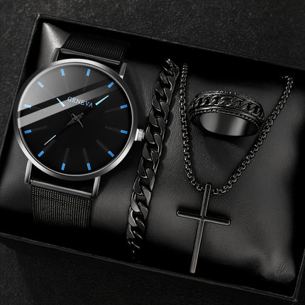 4pcs Men's Vintage Fashion Jewelry Set