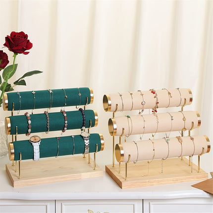 3-Tier Velvet Bracelet Organizer