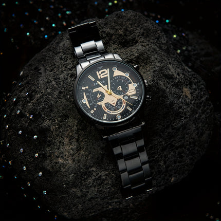 8pcs Men's Quartz Watch & Jewelry Set