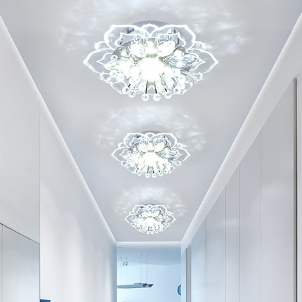 Modern Crystal Petals LED Ceiling Light - Elegant Indoor Fixture