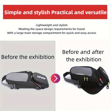 Multi-Functional Motorcycle Fuel Tank with Navigation & Storage