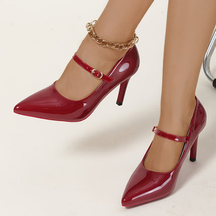 Elegant Mary-Jane Stiletto Pumps