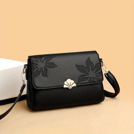 Retro Flower Pattern Crossbody Bag