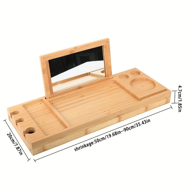 Adjustable Bamboo Bath Caddy