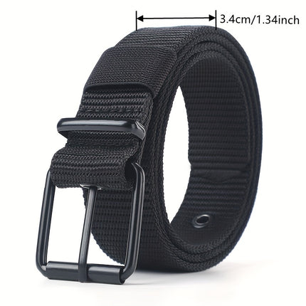 Men's Porous Canvas Pin Buckle Belt