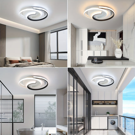Modern Round LED Ceiling Light - Adjustable Color Modes