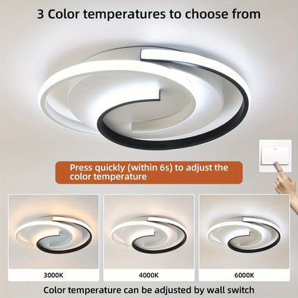 Modern Round LED Ceiling Light - Adjustable Color Modes