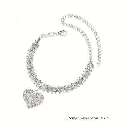 Sparkling Heart Tennis Jewelry Set