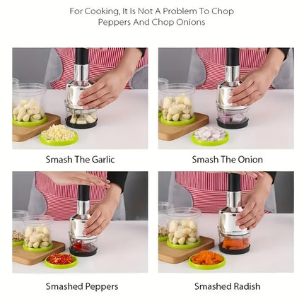 Versatile Manual Food Chopper – Stainless Steel