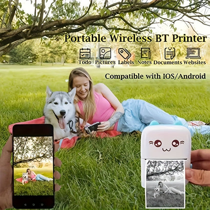 Mini Wireless Inkless Photo Printer