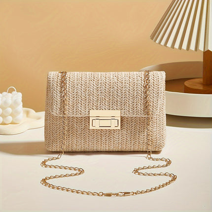 Elegant Crossbody Bag with Chain Strap – Timeless Glam - Monti Bargains