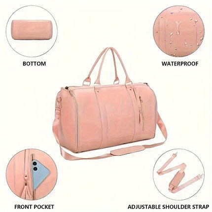 Large Capacity PU Leather Duffel Bag