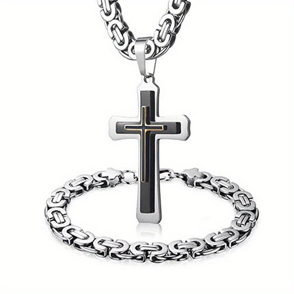 Stylish Stainless Steel Flat Chain Set