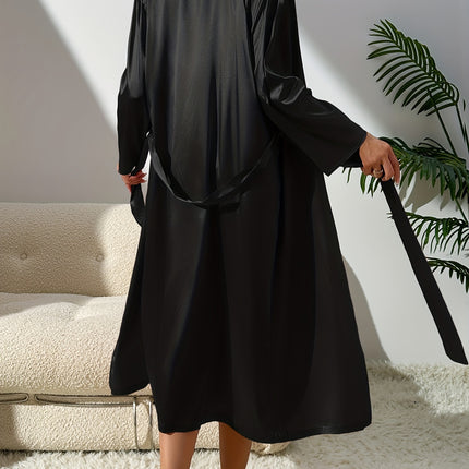 Elegant Satin Robe & Nightgown Set