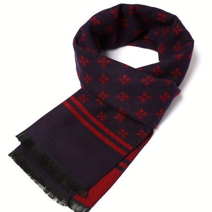 Men’s Warm Plaid Cashmere Scarf