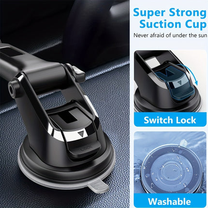 Flexible Car Phone Mount - 360° Rotation, Universal Suppor