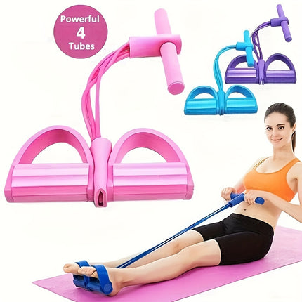4-Tube Resistance Band Set for Full Body Workouts