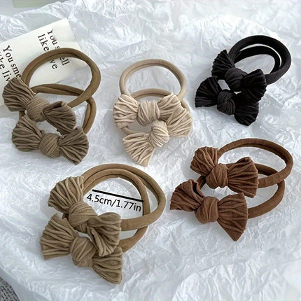 10Pcs Bow Hair Scrunchies Set – Sweet & Stylish Ponytail Holders