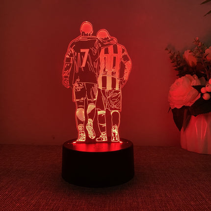 3D Soccer Player Night Light – LED, Battery/USB Powered