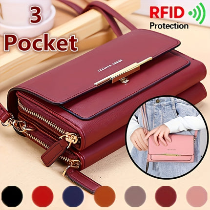 Elegant RFID Square Crossbody Phone Bag