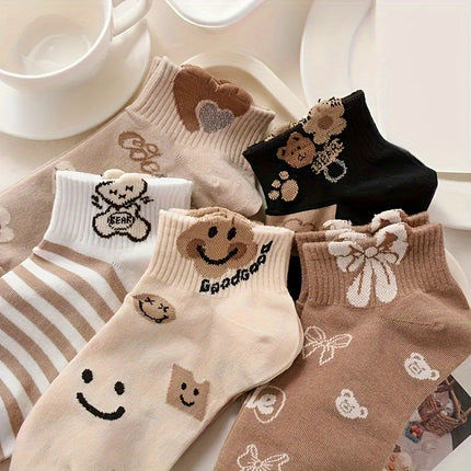 Cute 3D Bear & Heart Socks
