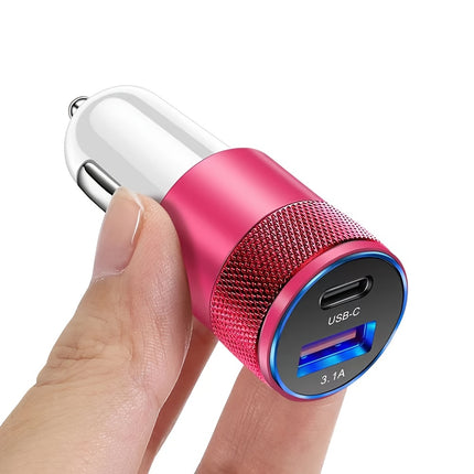 Super-Fast PD Car Charger with USB & Alloy Design