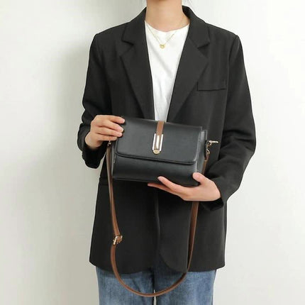 Retro Color Contrast Crossbody Bag