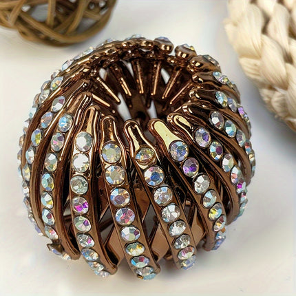 Elegant Bird Nest Rhinestone Hair Clip