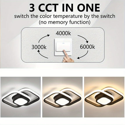 Modern LED Ceiling Light – Tri-Color Dimming, Energy-Efficient
