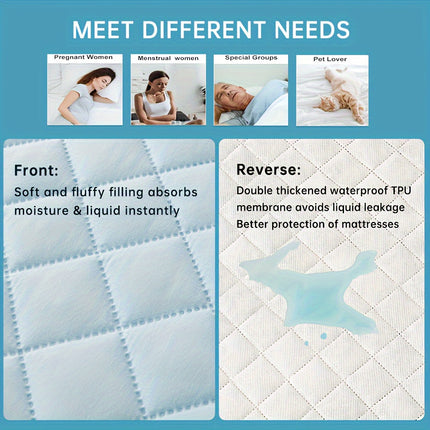 3-Layer Quilted Waterproof Fitted Sheet Protector