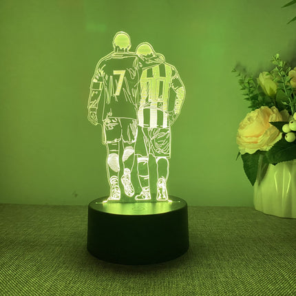 3D Soccer Player Night Light – LED, Battery/USB Powered