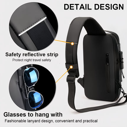 Secure Oxford Crossbody Sling Bag