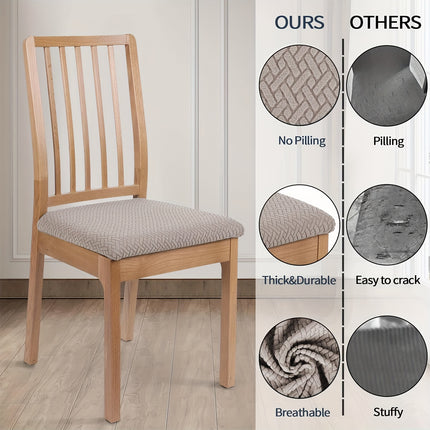 Modern Elastic T-Cushion Chair Slipcover - Stretch Dining Protector
