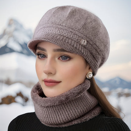 Women’s Knit Beanie with Visor