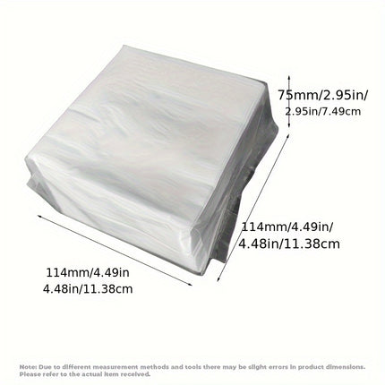 Value Pack 100pcs, White Square Napkins