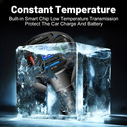 120W 4-in-1 Car Charger with Digital Display