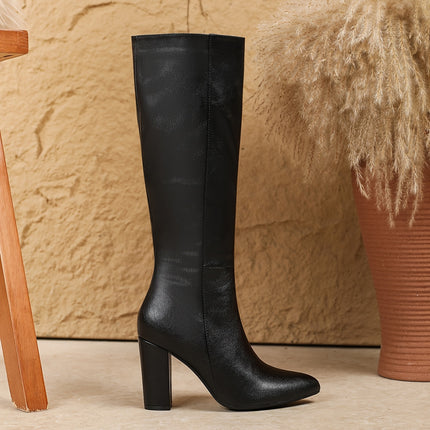 Chic Knee-High Block Heel Boots