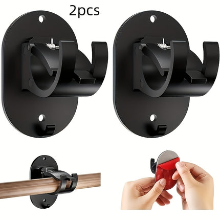 No-Drill Self-Adhesive Curtain Rod Holders