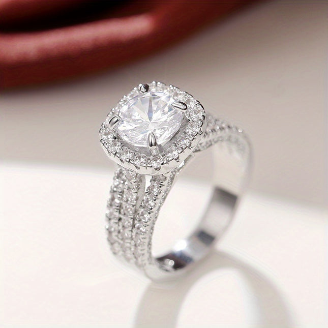 4-Prong Synthetic Zirconia Ring