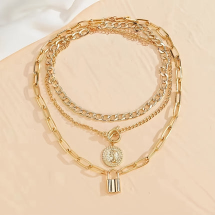 Vintage Alloy 3pcs Necklace Set