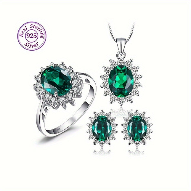 Sterling Silver Zirconia Jewelry Set