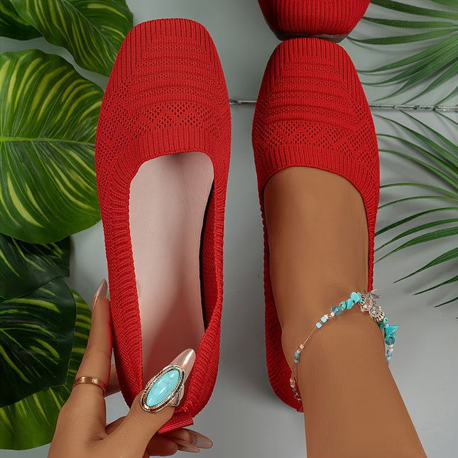 Women's Woven Square Toe Flats
