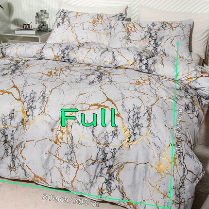 Soft Bronzing Duvet Cover Set - 3pcs, Elegant Comfort